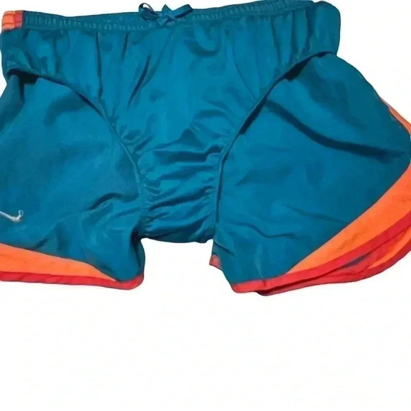 WOMEN’S NIKE DRI FIT TEMPO ATHLETIC SHORTS•SIZE MEDIUM•AQUA BLUE /ORANGE• - Picture 5 of 7